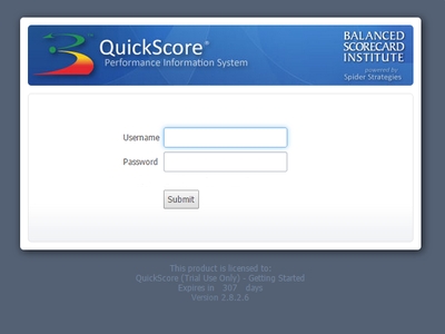Install - balanced scorecard software