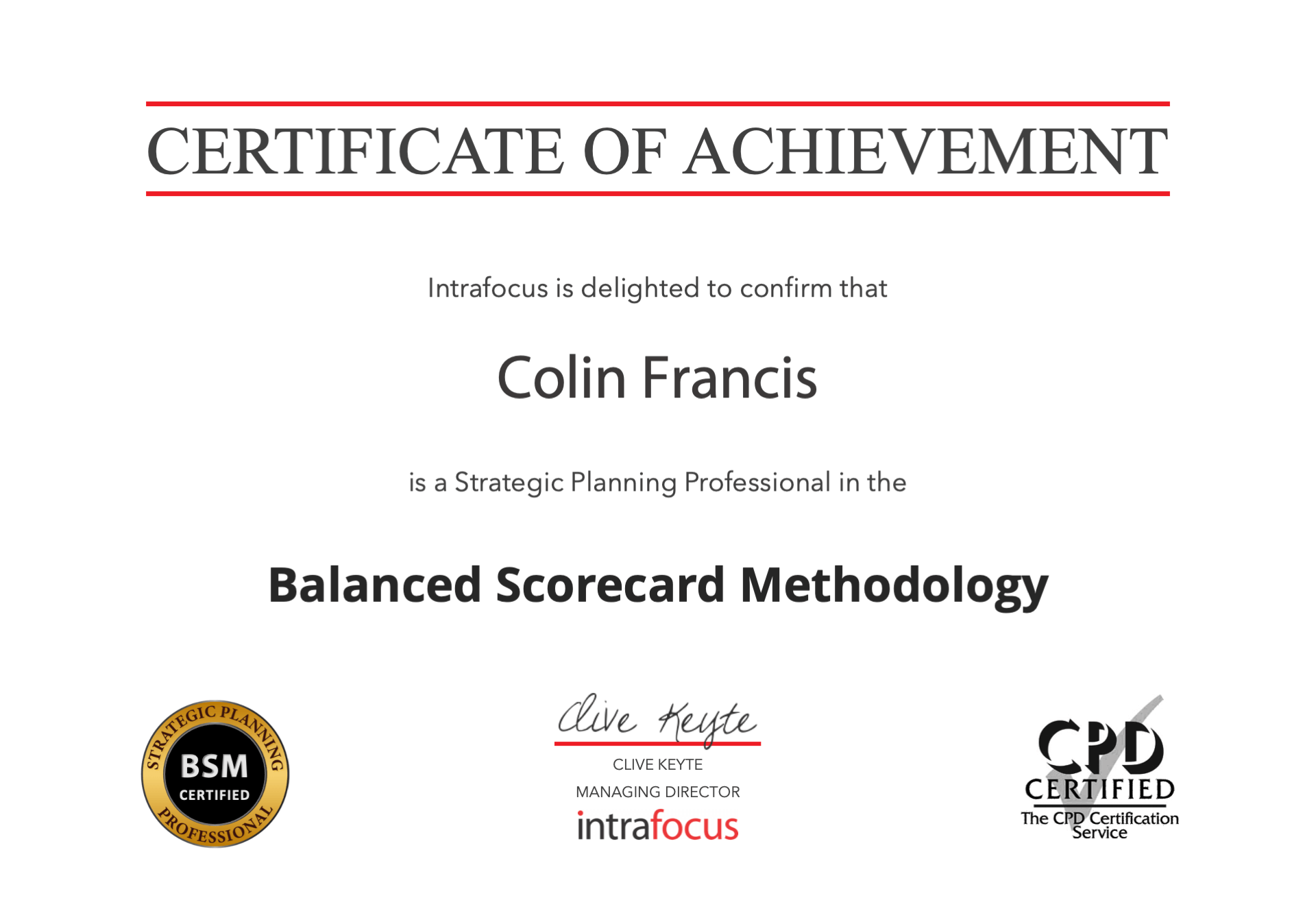 Balanced Scorecard Online Intrafocus